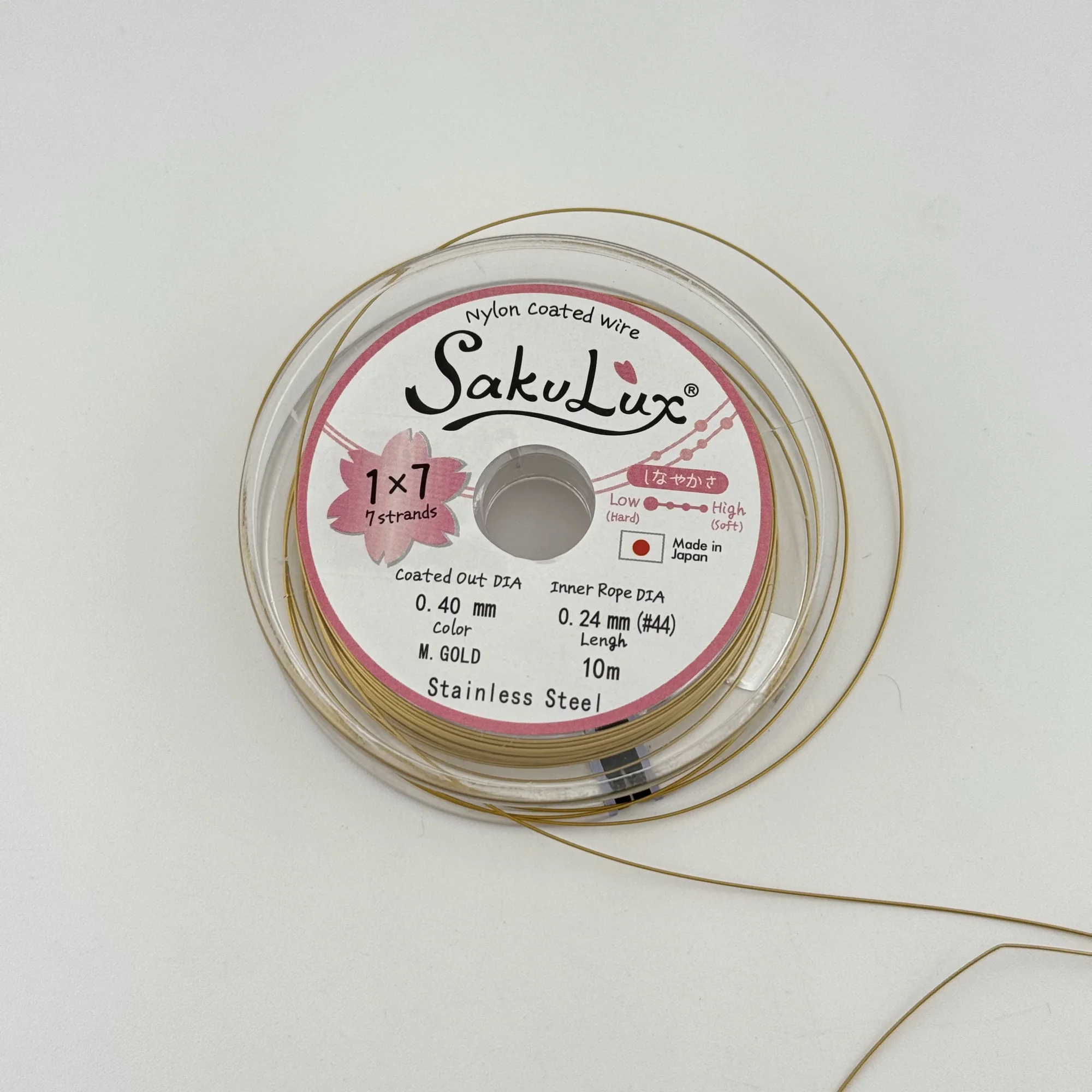 Тросик SakuLux 0,40мм 10м зол.