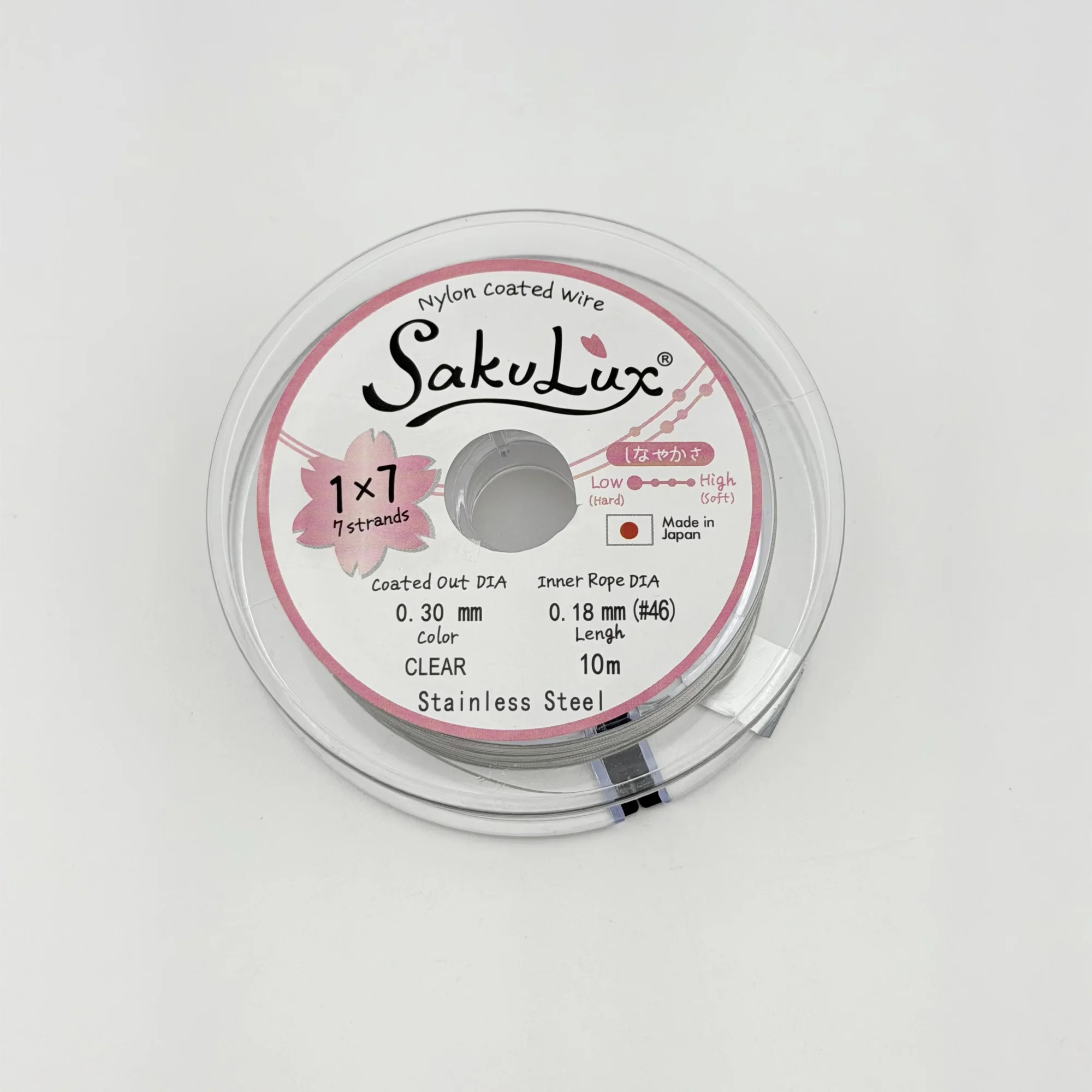 Тросик SakuLux 0,30мм 10м темн.сер.