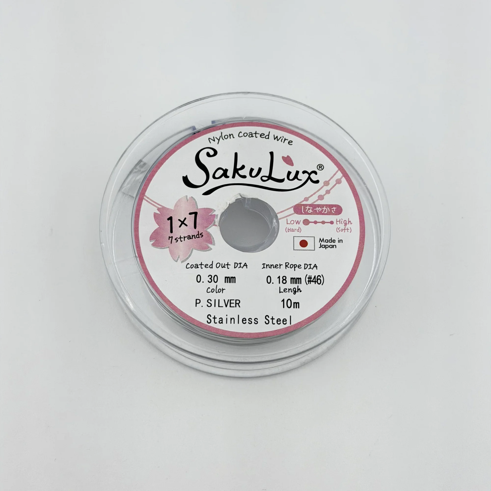 Тросик SakuLux 0,30мм 10м сер.