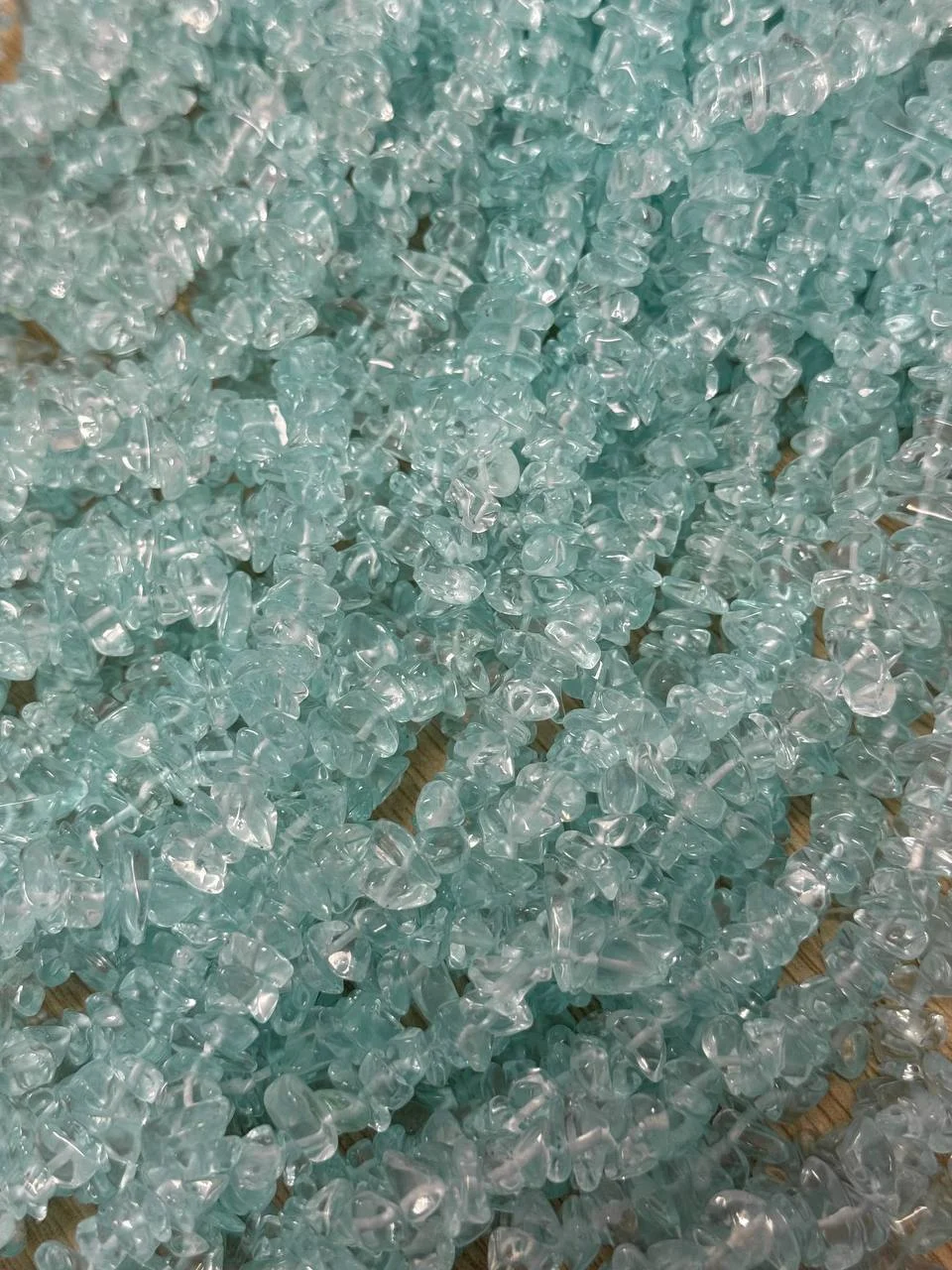 Стекло Крошка 9*5мм св.голуб.