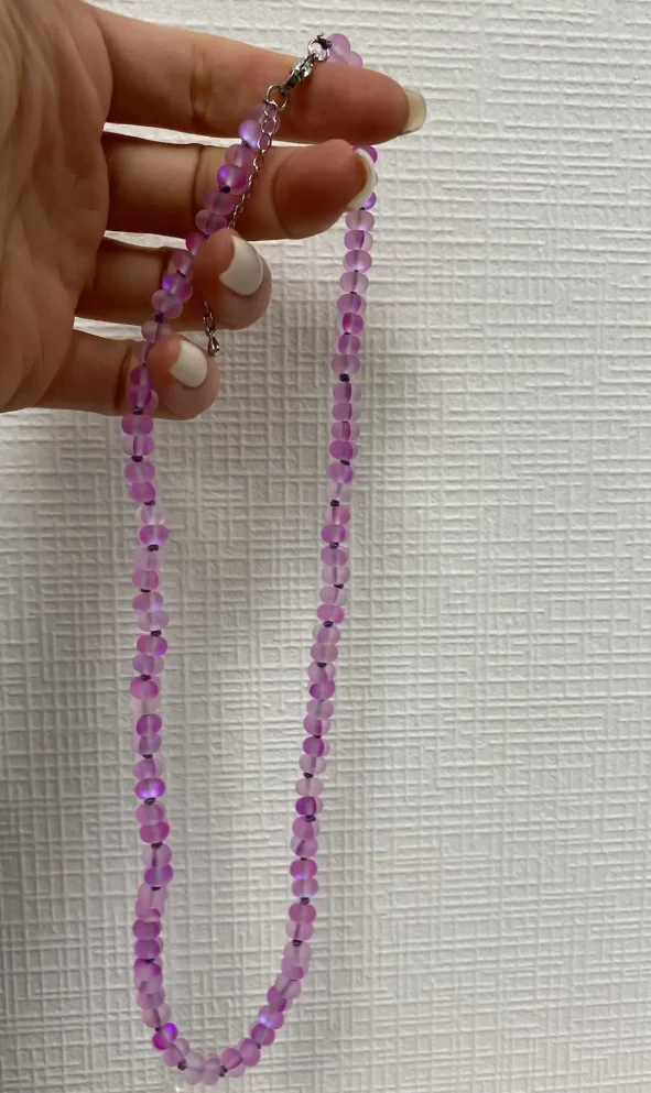 Колье из стекла d16см