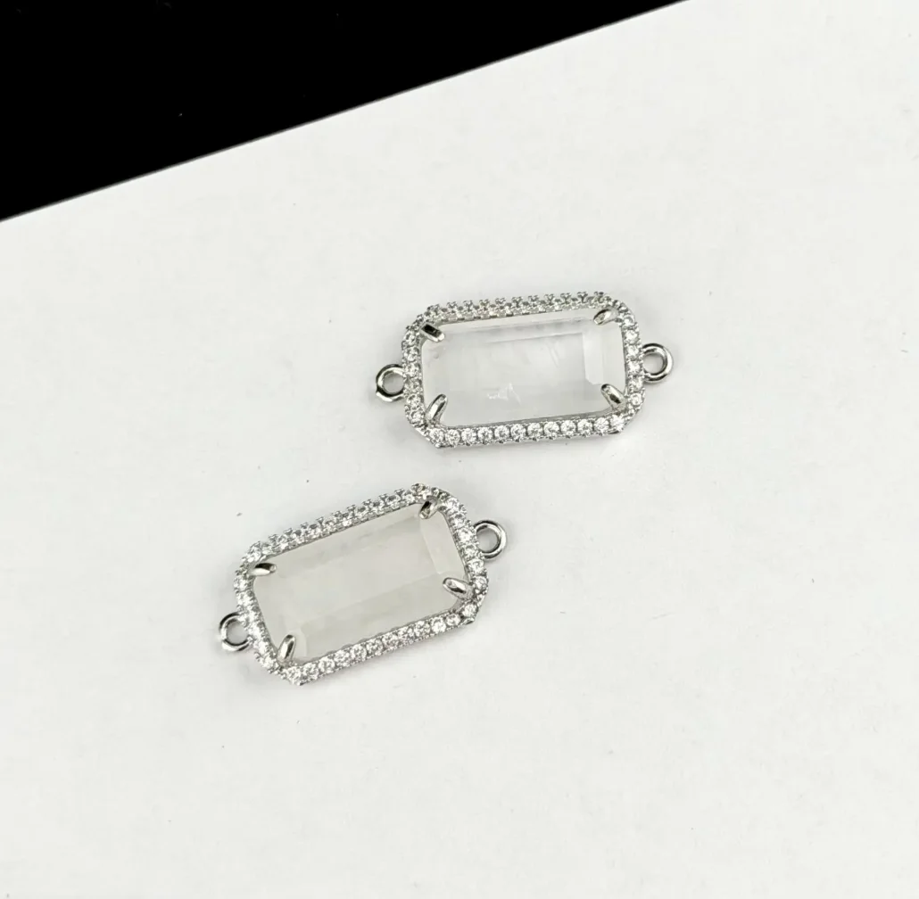 Коннектор прямоуг. горн.хр.12*23мм сер уп2шт