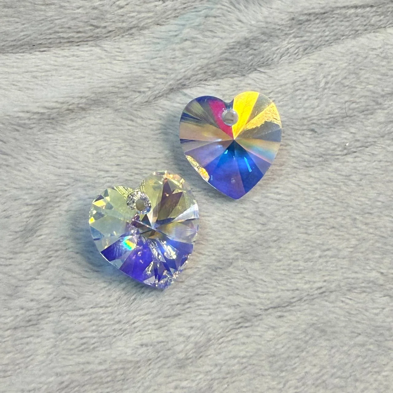 Подвеска Крист. Swarovski Сердце 14мм белый. АВ 1шт