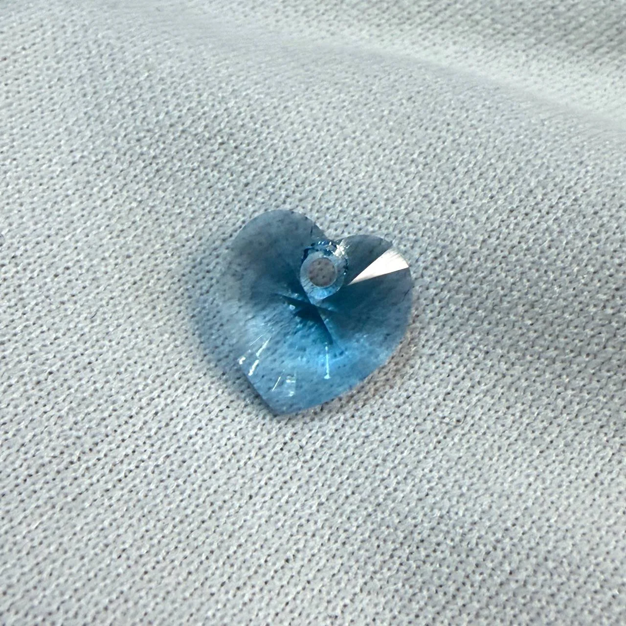 Подвеска Крист. Swarovski Сердце 10мм голуб. 1шт
