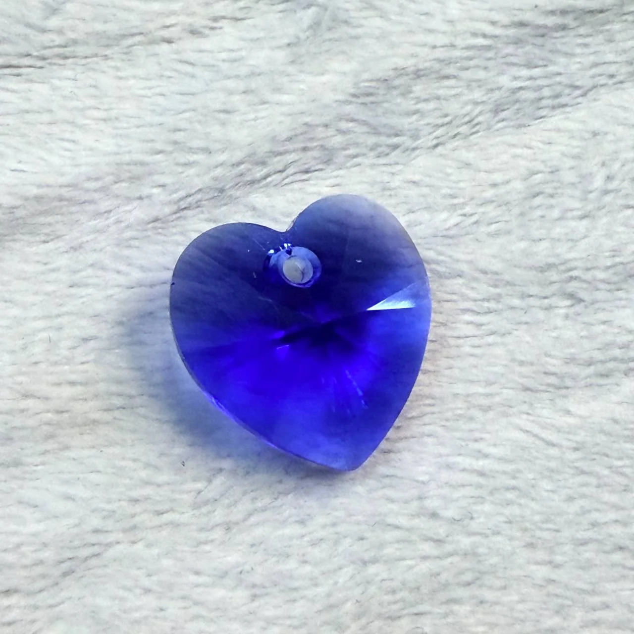 Подвеска Крист. Swarovski Сердце 14мм син. 1шт