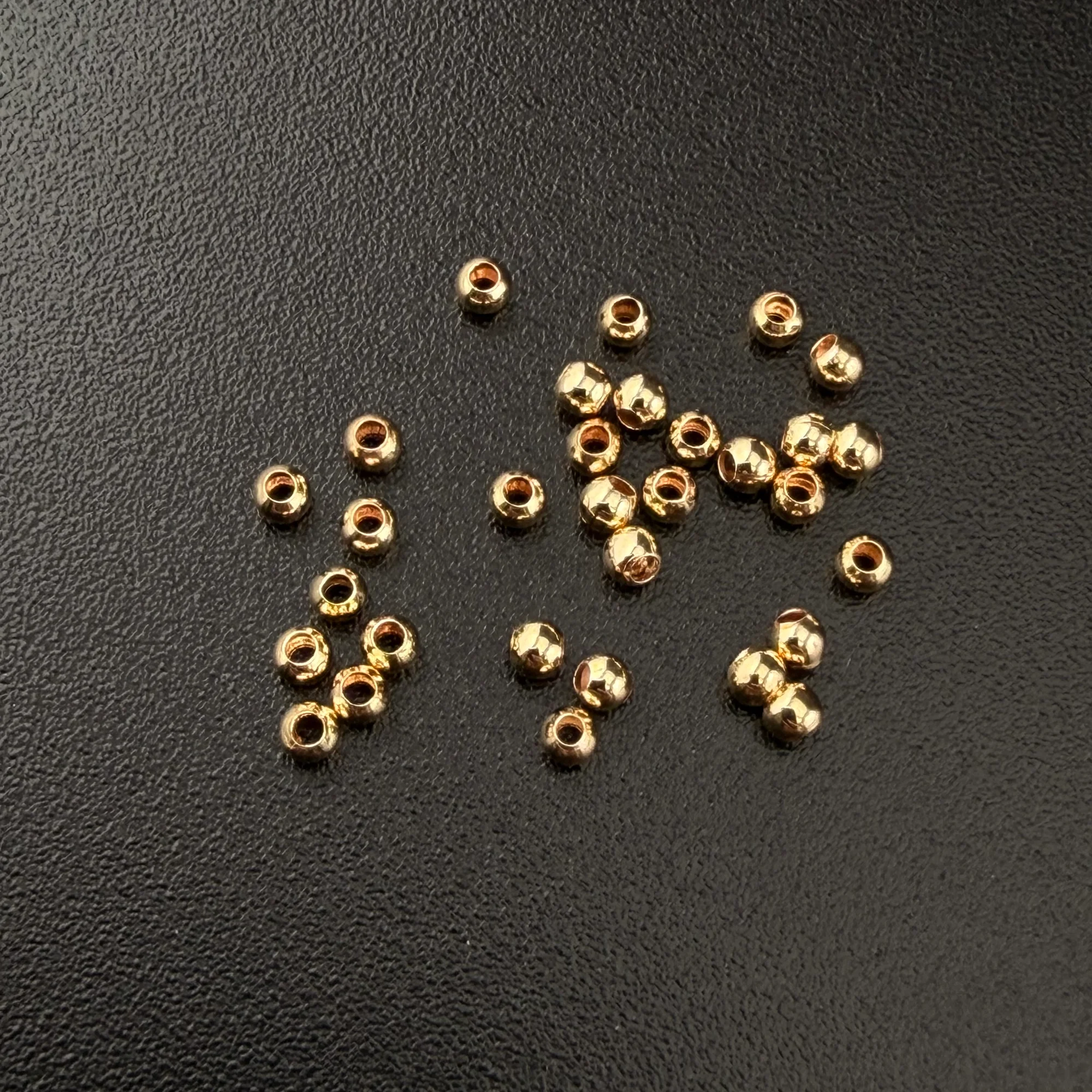 Разделительные бусины 2мм зол. 10G