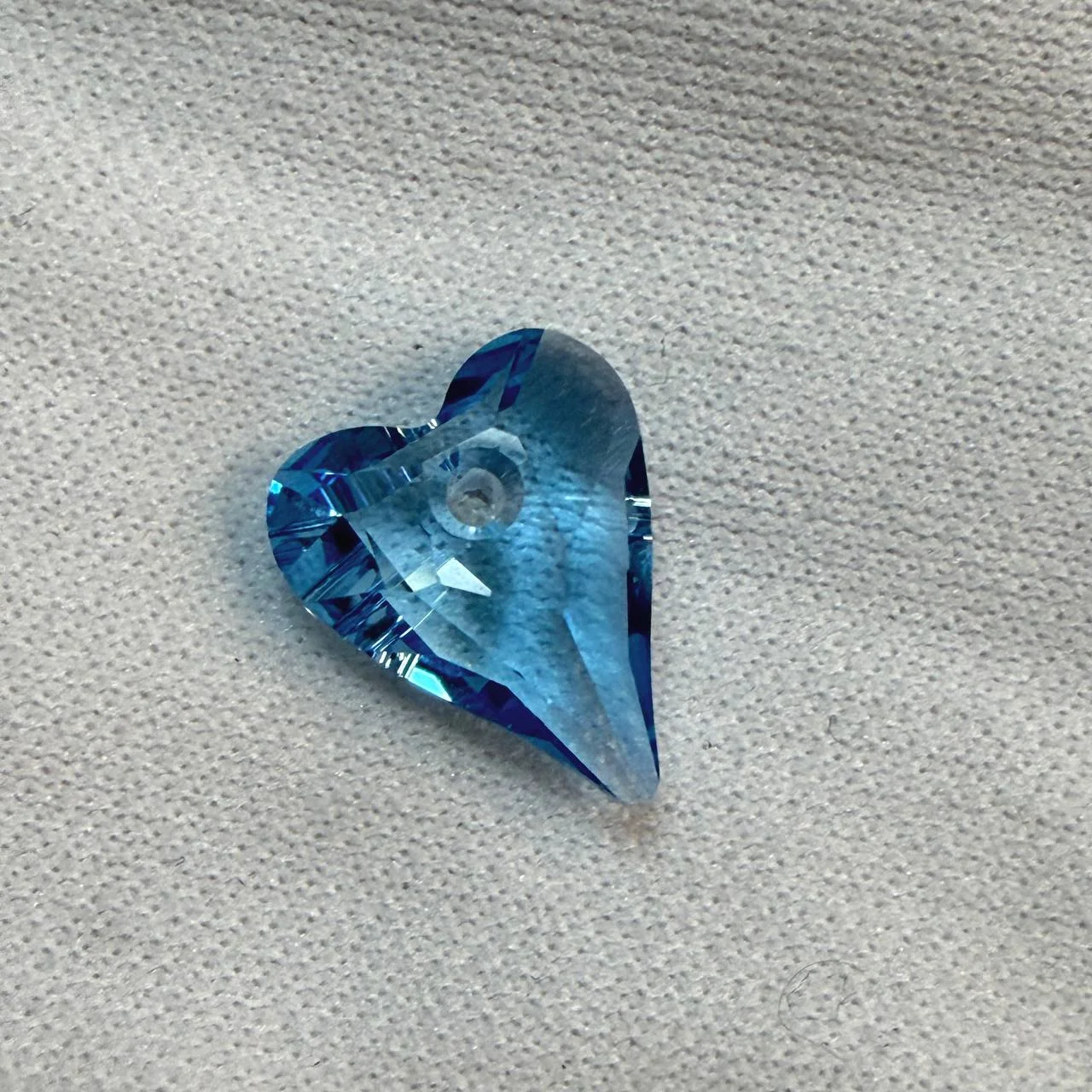 Подвеска Крист. Swarovski Сердце 10*12мм голуб. 1шт