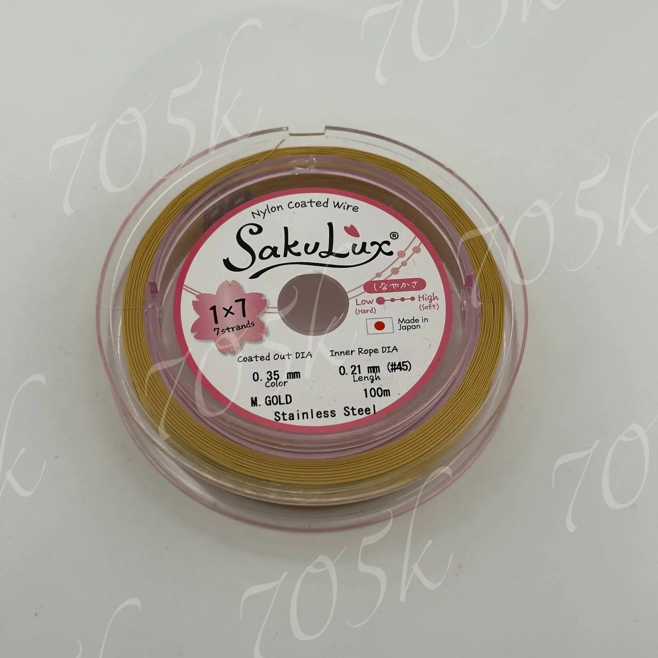 Тросик SakuLux 0,35мм 100м зол.