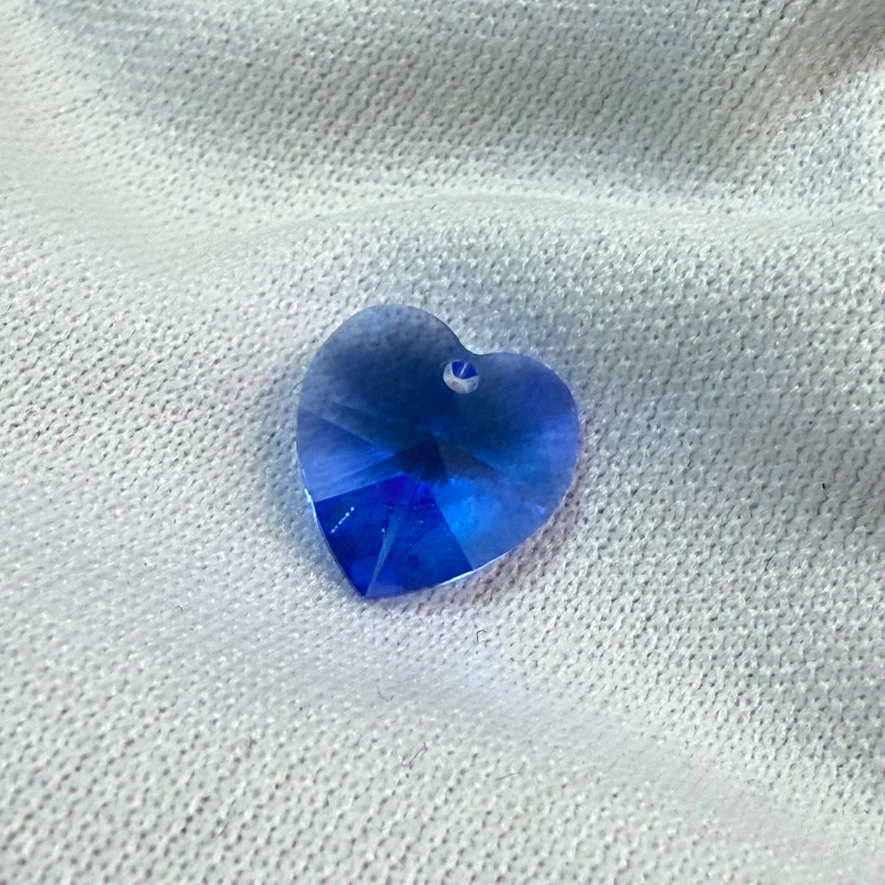 Подвеска Крист. Swarovski Сердце 10мм син. 1шт