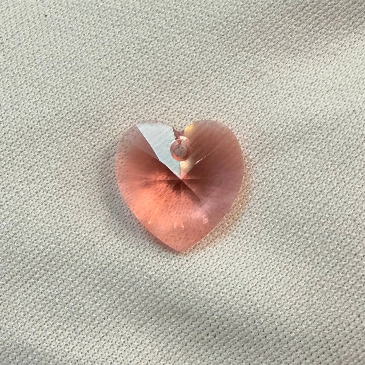 Подвеска Крист. Swarovski Сердце 14мм коралл. 1шт