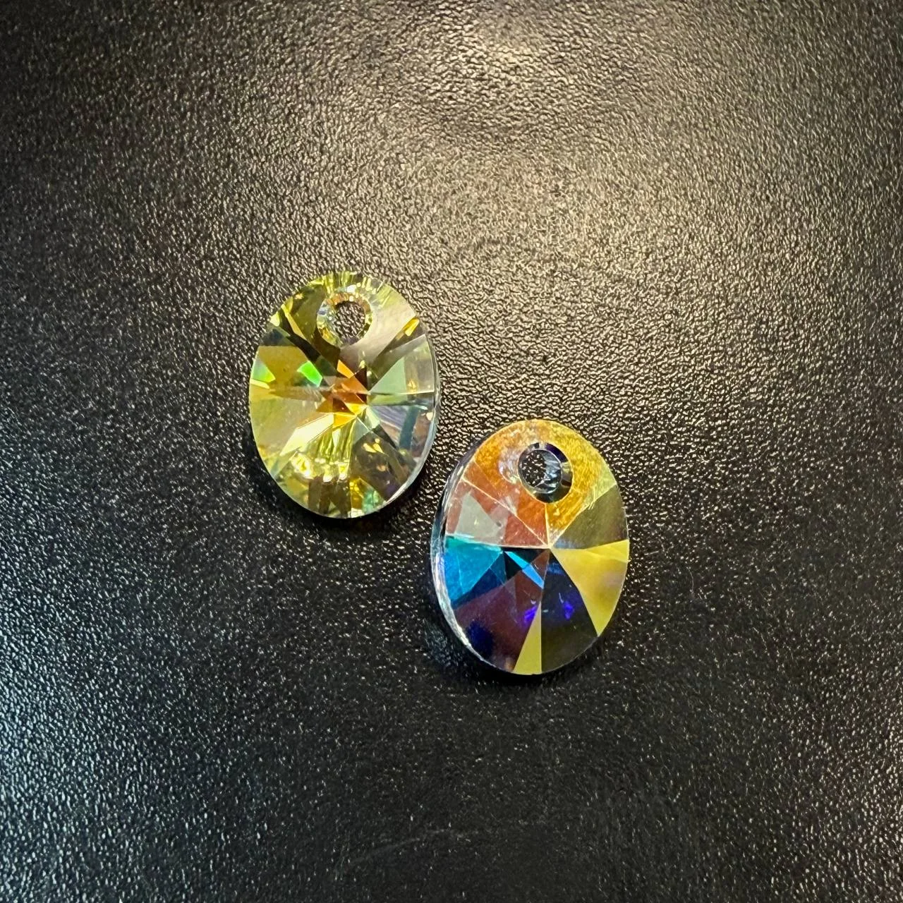 Подвеска Крист. Swarovski Овал 8*10мм прозр. АВ 1шт
