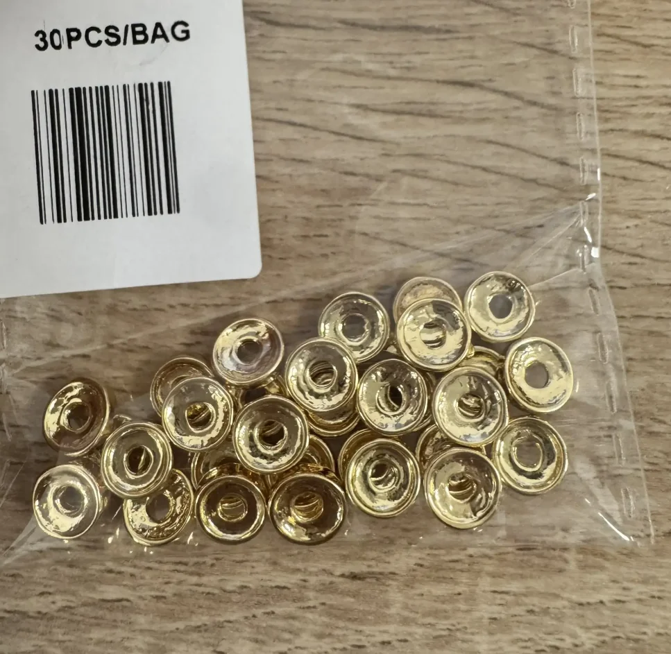 Раздел. бусина 0,3х0,8мм зол. уп30шт.