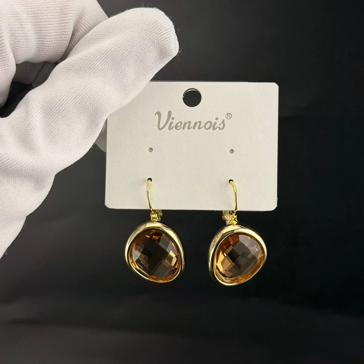 Серьги Овал мят. 20*35мм зол. бронз.