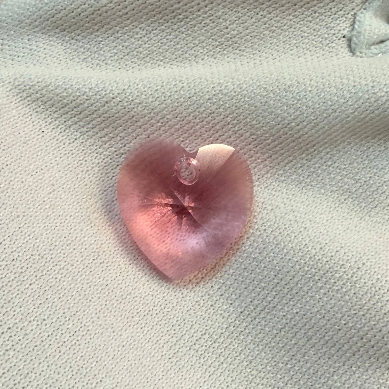 Подвеска Крист. Swarovski Сердце 14мм роз. нежн. 1шт