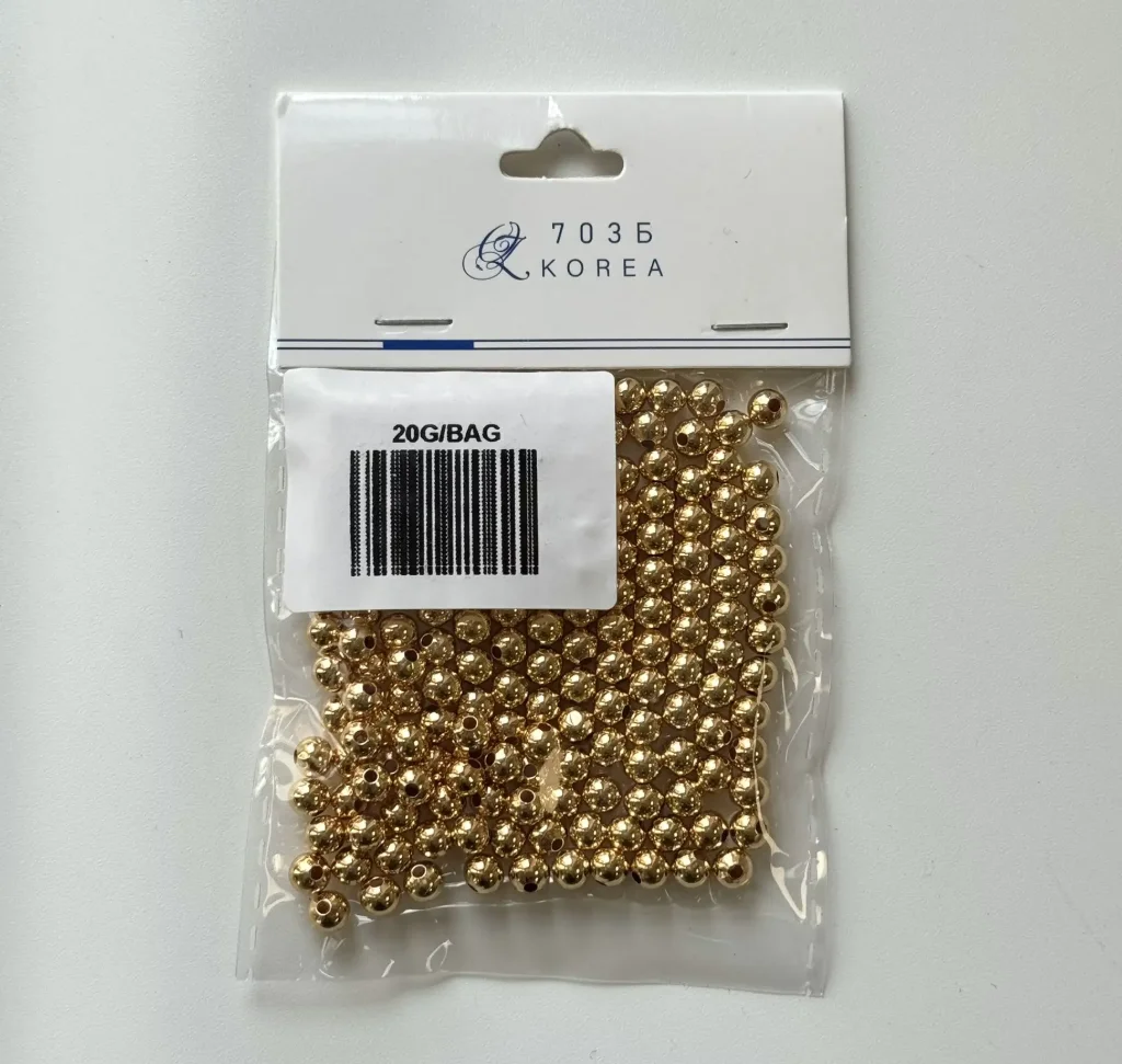 Разделительные бусины 5мм зол. 20G