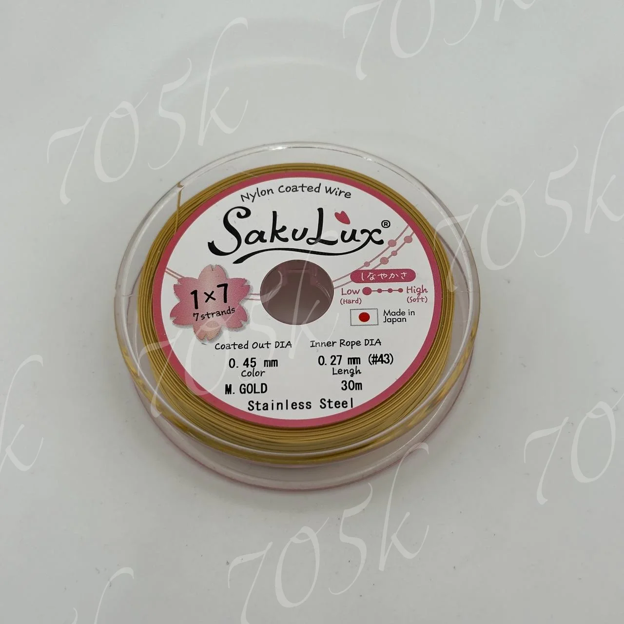 Тросик SakuLux 0,45мм 30м зол.