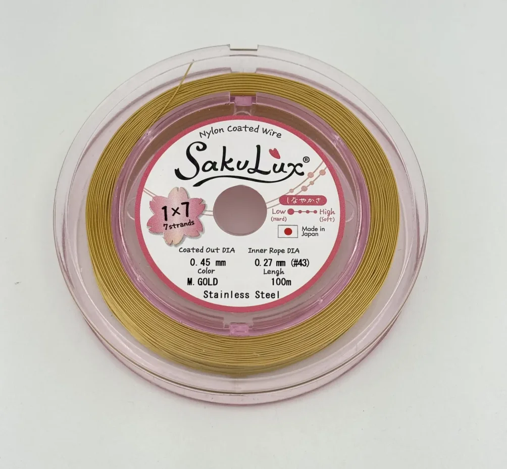 Тросик SakuLux 0,45мм 100м зол.