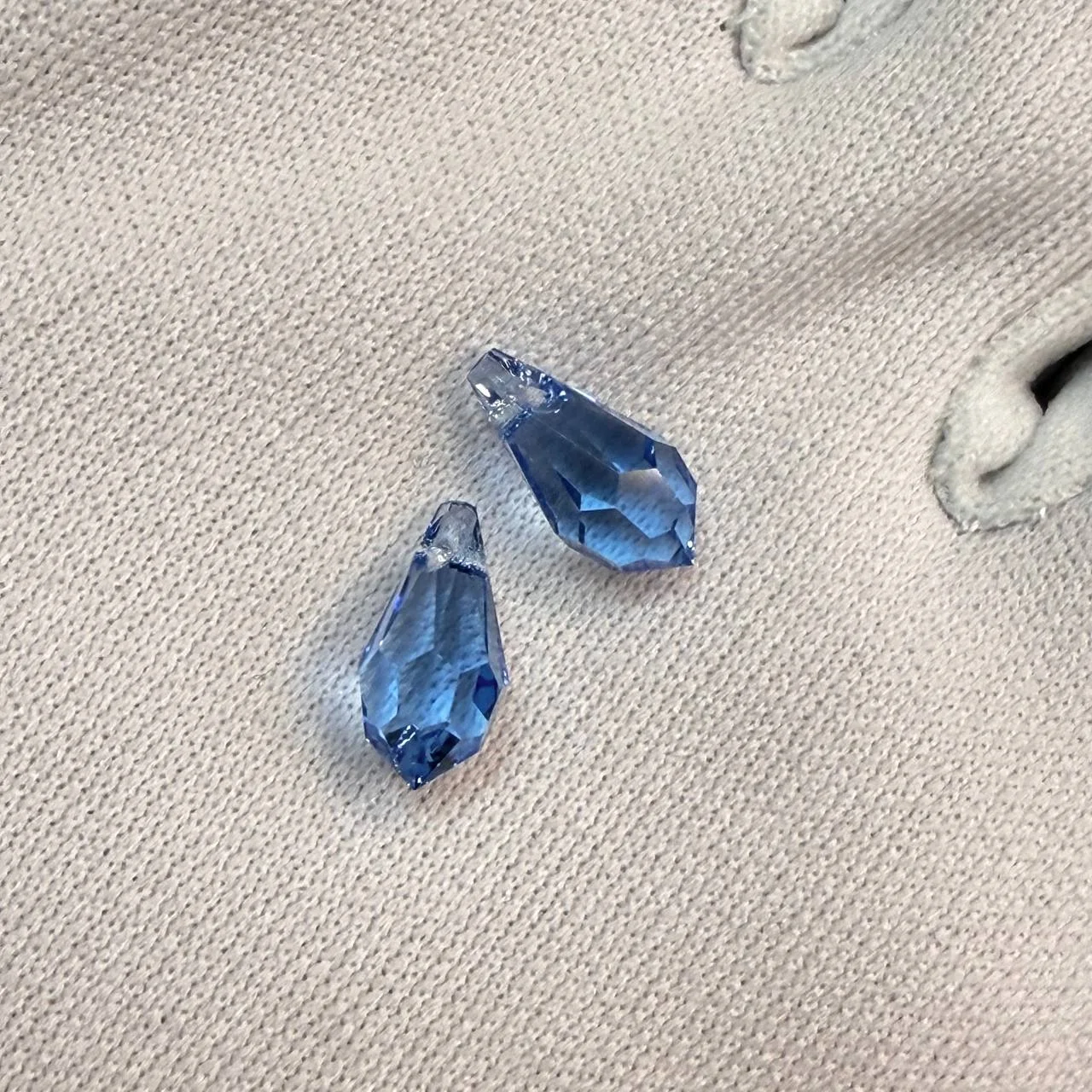 Подвеска Крист. Swarovski Капля 5,5*11мм син. 1шт