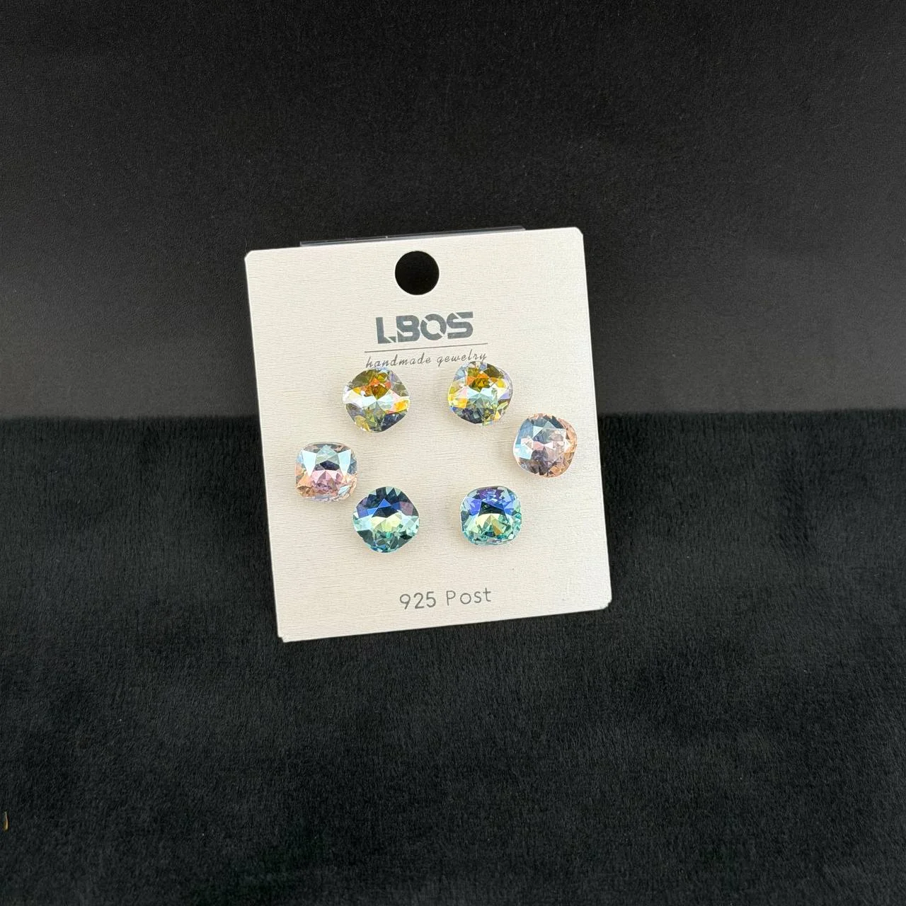 Серьги Гвоздики Квадрат-набор 8мм