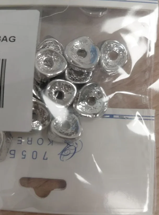 Бусина разд. Ромб 10х11мм сер. уп10шт