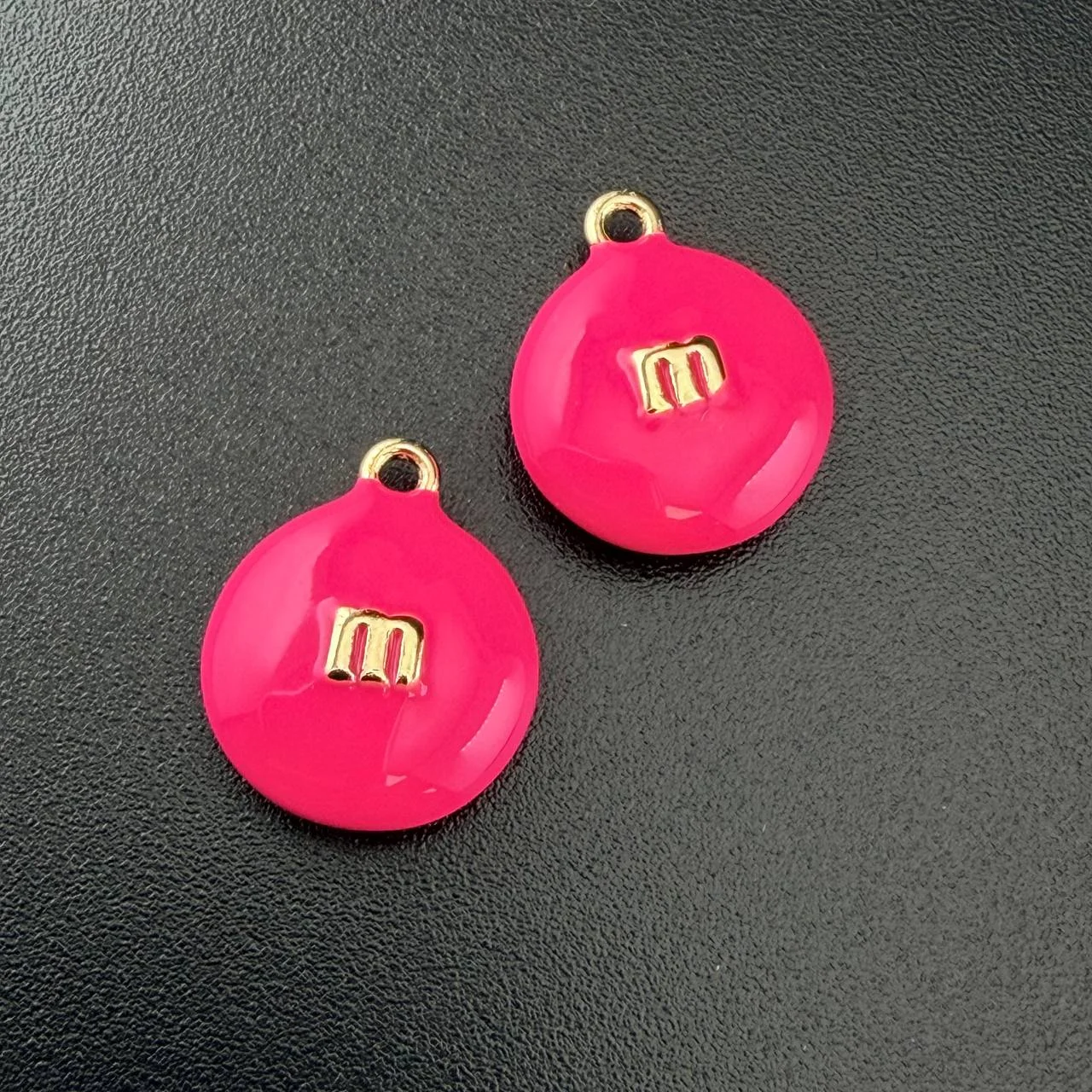 Подвеска M&M 13*16мм зол. роз. уп2шт