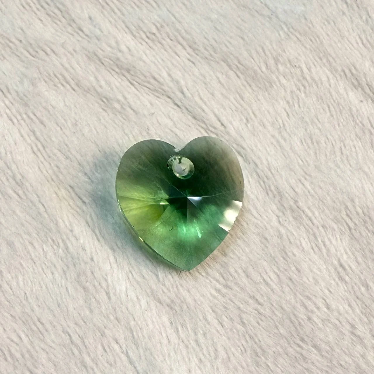 Подвеска Крист. Swarovski Сердце 14мм зел. 1шт