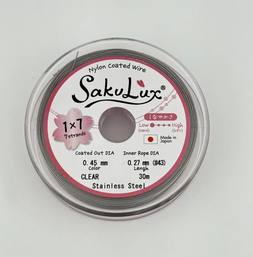 Тросик SakuLux 0,45мм 30м темн.сер.