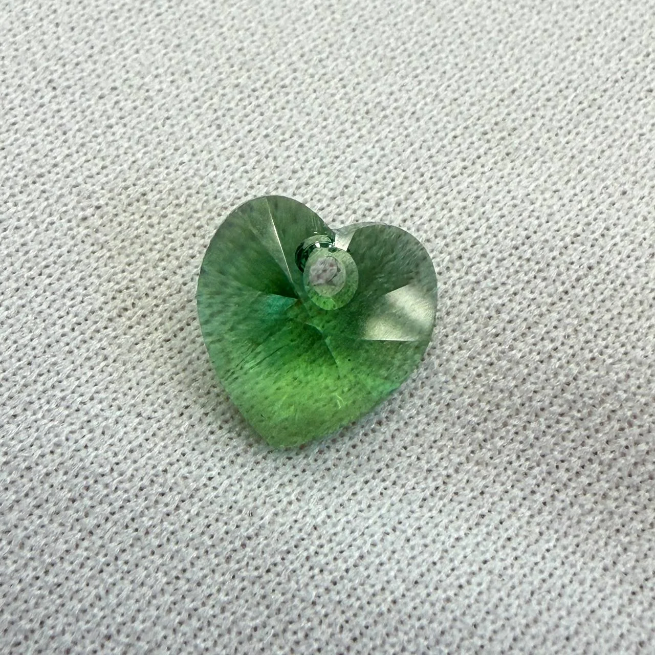 Подвеска Крист. Swarovski Сердце 10мм зел. темн. 1шт