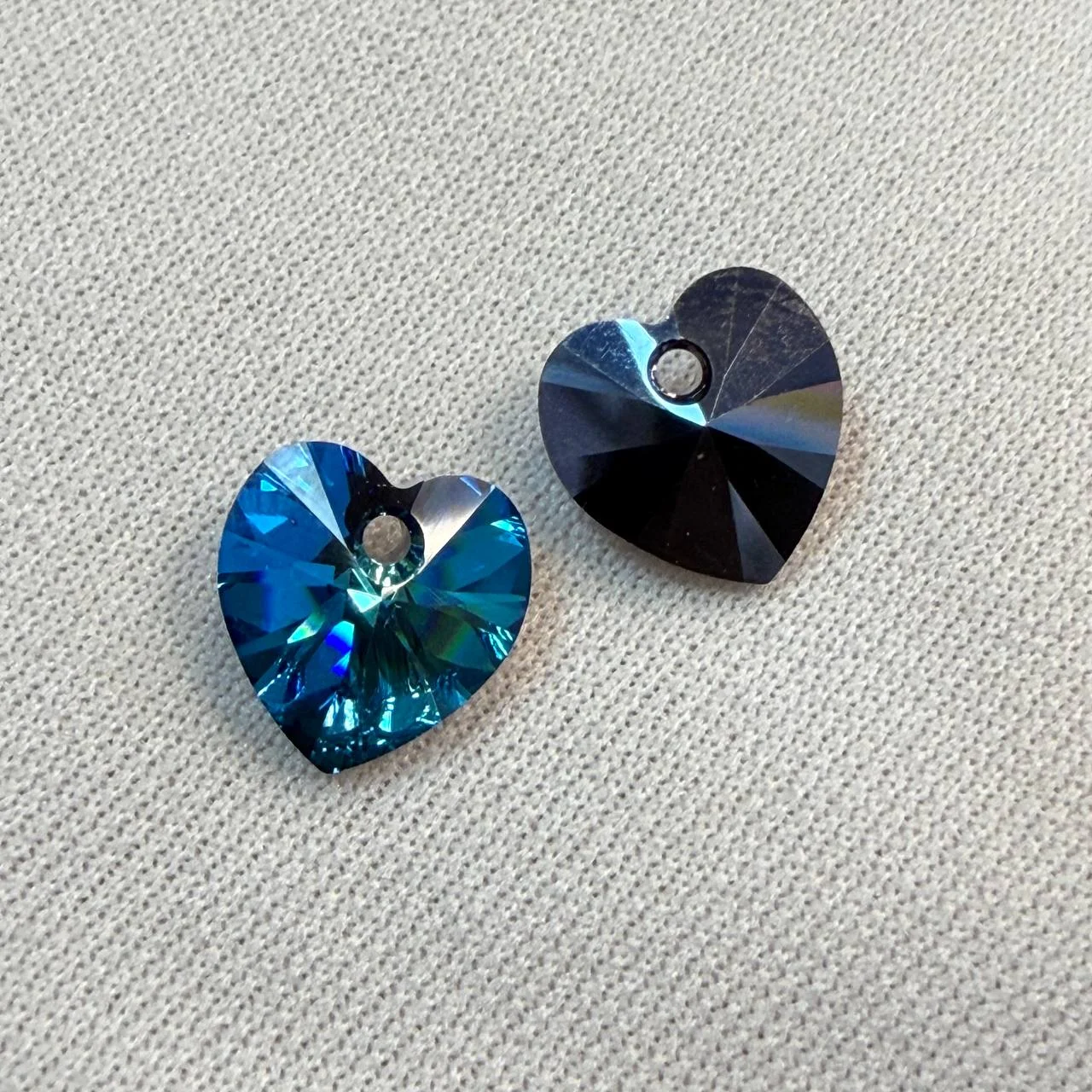 Подвеска Крист. Swarovski Сердце 10мм син. АВ 1шт