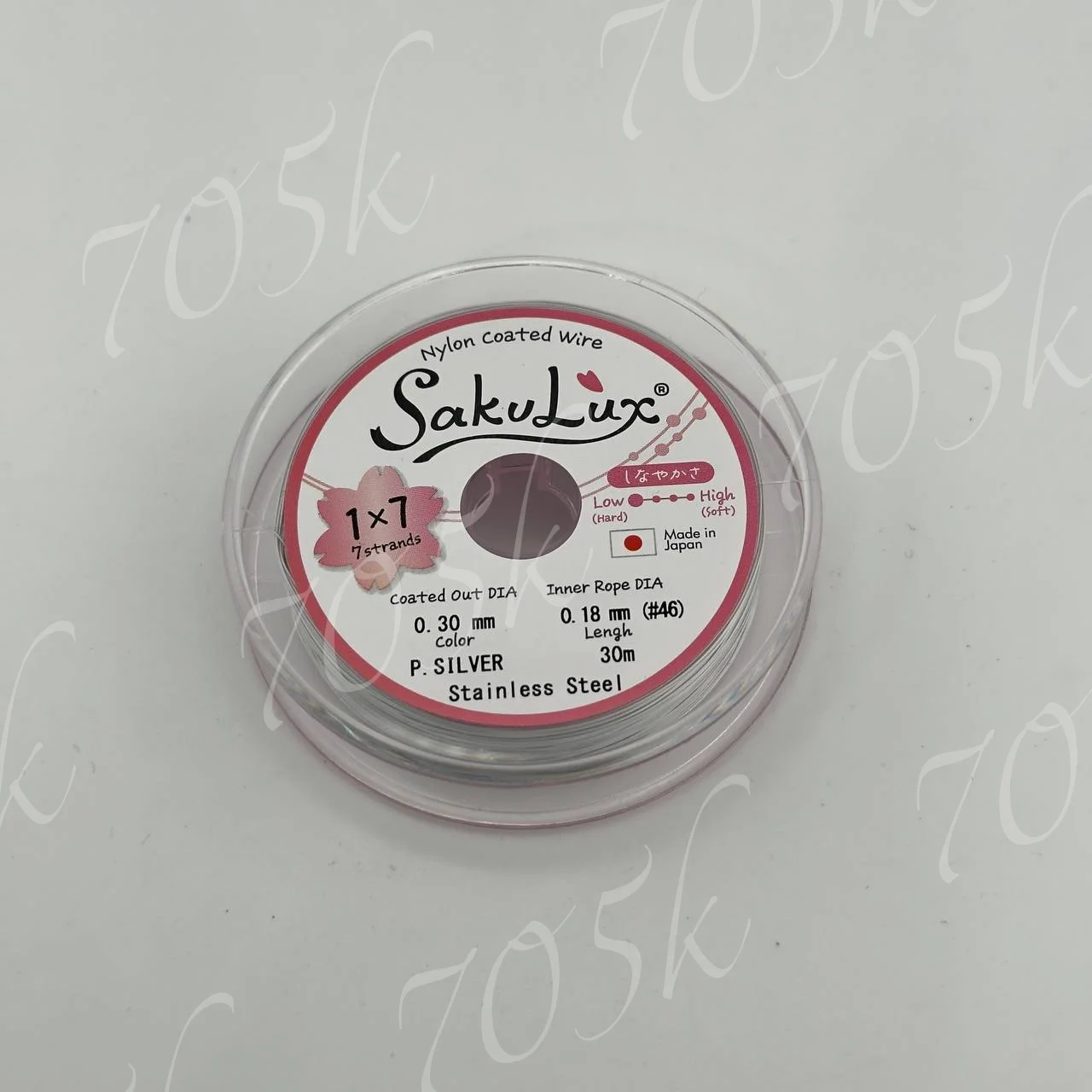 Тросик SakuLux 0,30мм 30м сер.