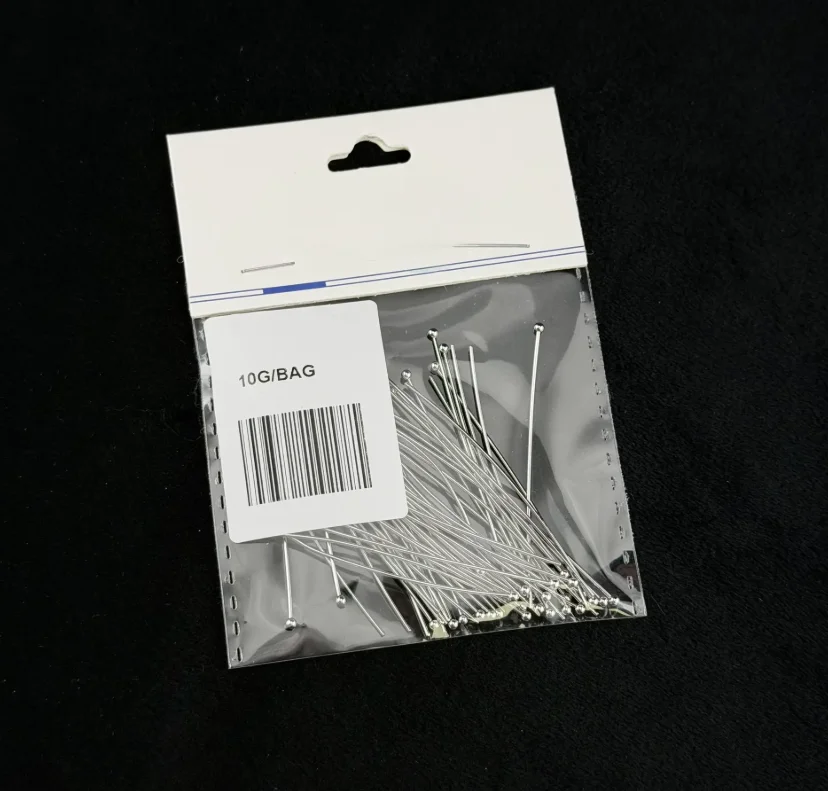 Пины 0,7*50мм сер. шар 10G